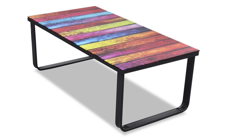 Image 11: Glass Printed Coffee Table