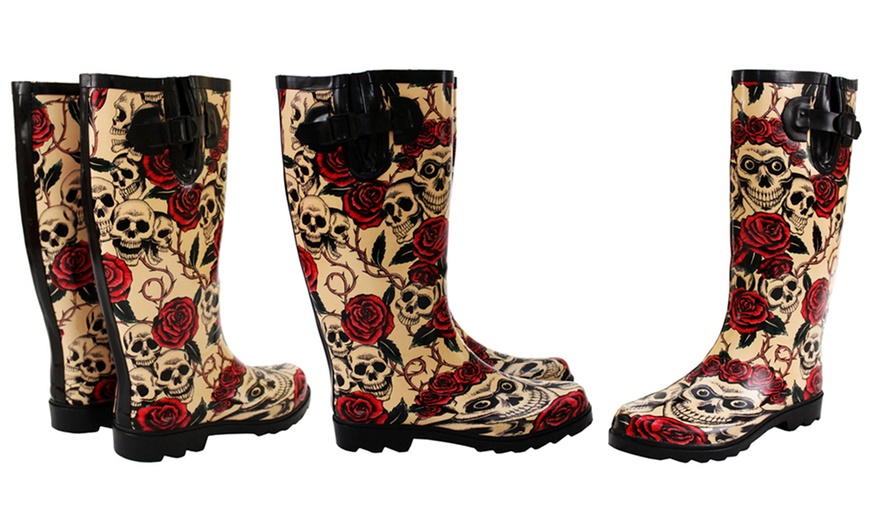 Image 11: Women's Patterned Wellies