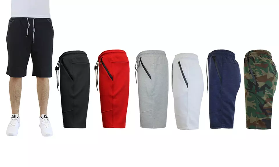 Men's Tech Fleece Shorts with Side Zipper Pockets - Primary Image
