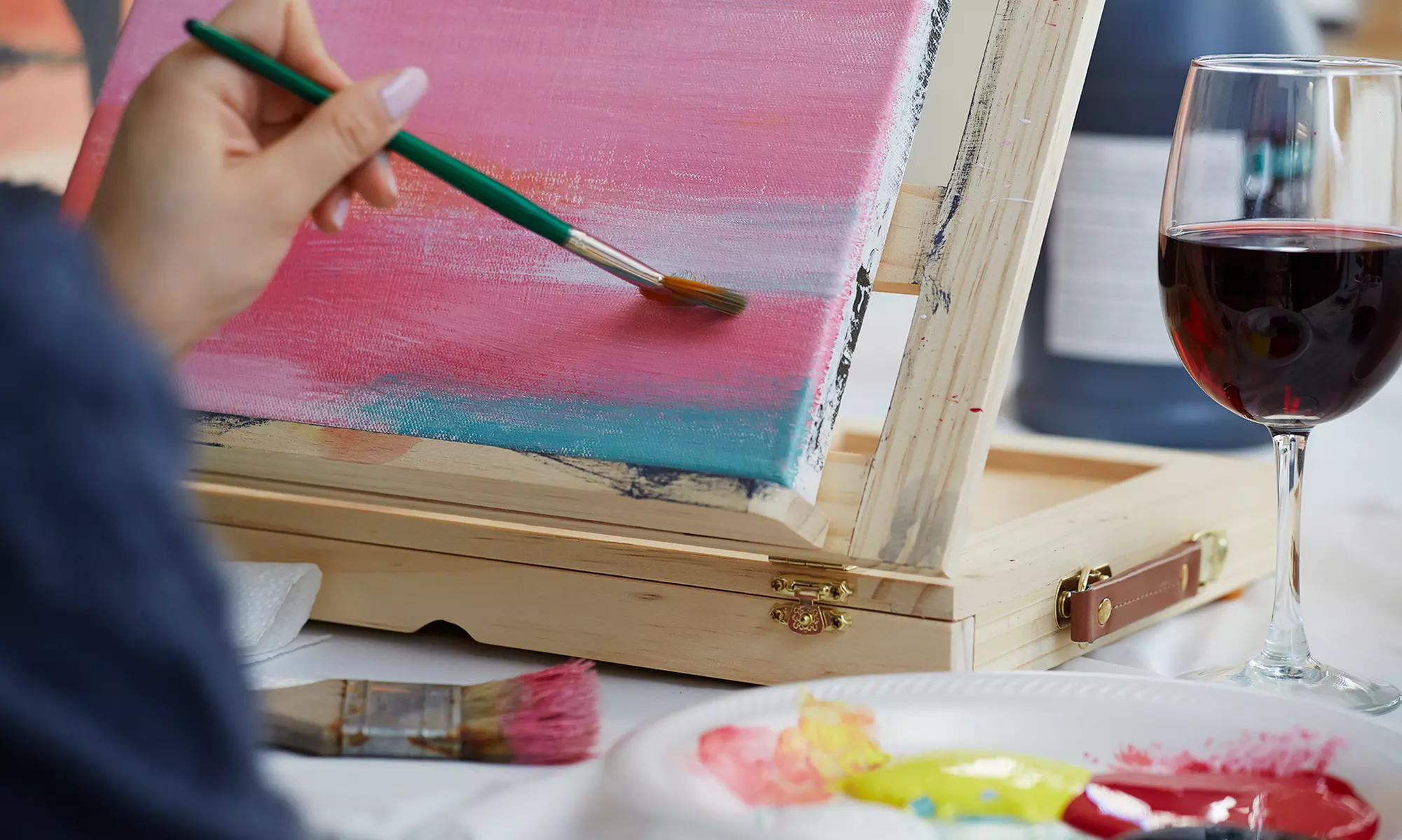 Paint and Sip Night for One, Two, or Four at Crafted Palette (Up to 34% Off) - Primary Image