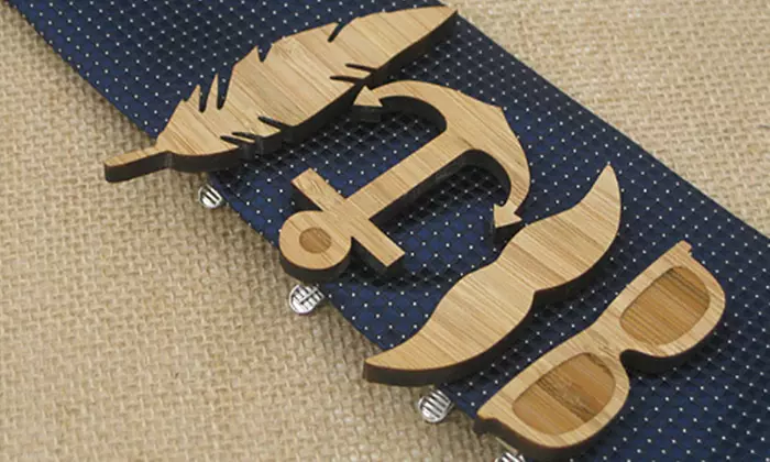 One, Two, or Four Engraved Wood Tie Clips from CabanyCo (Up to 66% Off) - Primary Image