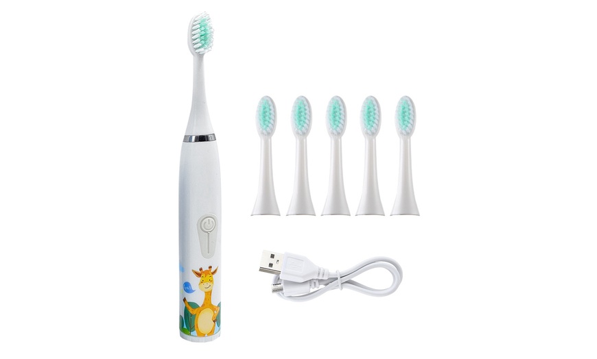 Image 8: Kids' Smart Electric Toothbrush with Eight Heads