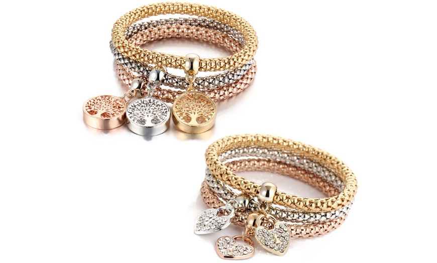 Image 10: Three-Piece Charm Bracelet