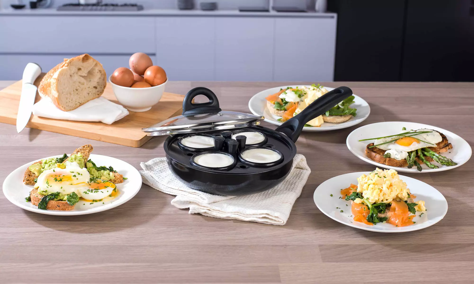 One or Two Beldray BW07013GP Non-Stick Four-Cup Egg Poachers - Primary Image