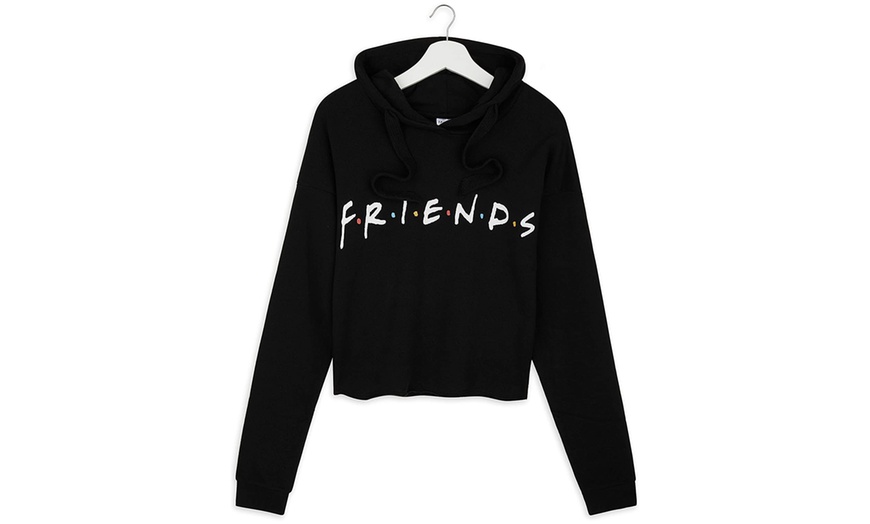 Image 2: Girls' Friends-Themed Cropped Hoodie