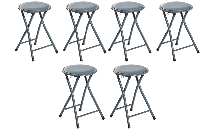 Image 12: Up to Six Round Folding Stools