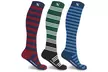 XTF Striped Knee-High Compression Socks (3 or 6 Pairs) - Second Medium