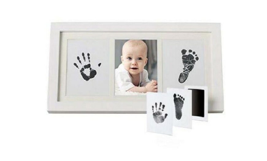 Image 3: 1x, 2x oder 4x Tintenfreies Baby-Hand- oder Fußabdruck Erinnerung-Set