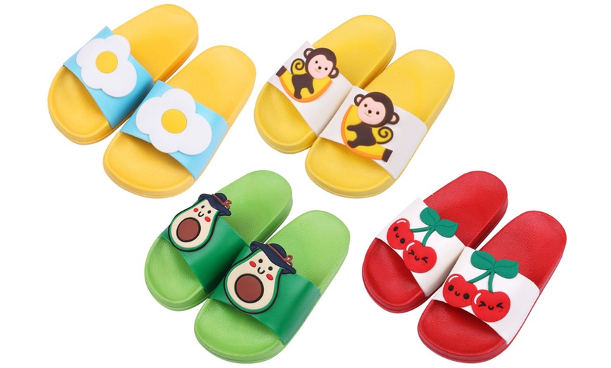 Image 1: Unisex Cartoon Children Slippers
