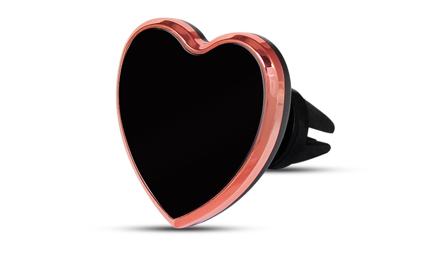 Image 5: One, Two or Three Heart-Shaped Car Magnet Phone Holders