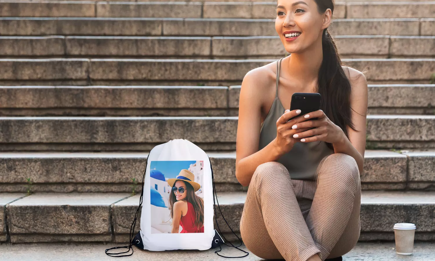 Foto-Kordelzug-Tasche