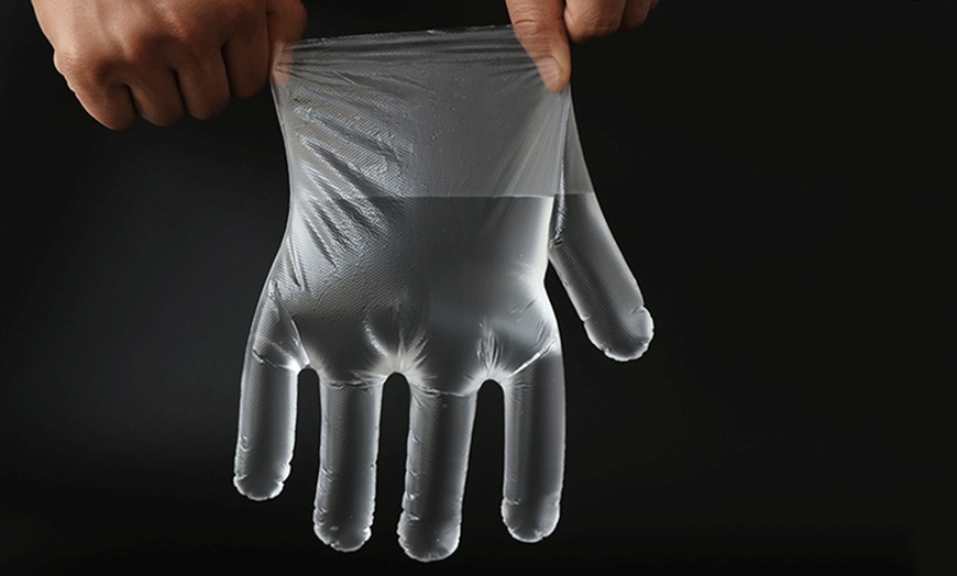 Image 7: 1 à 5 packs de 100 gants jetables en plastique