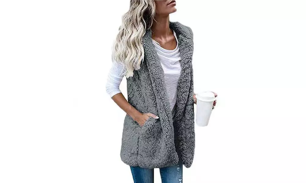 Leo Rosi Women's Sherpa Vest. Plus Sizes Available. - Second Medium