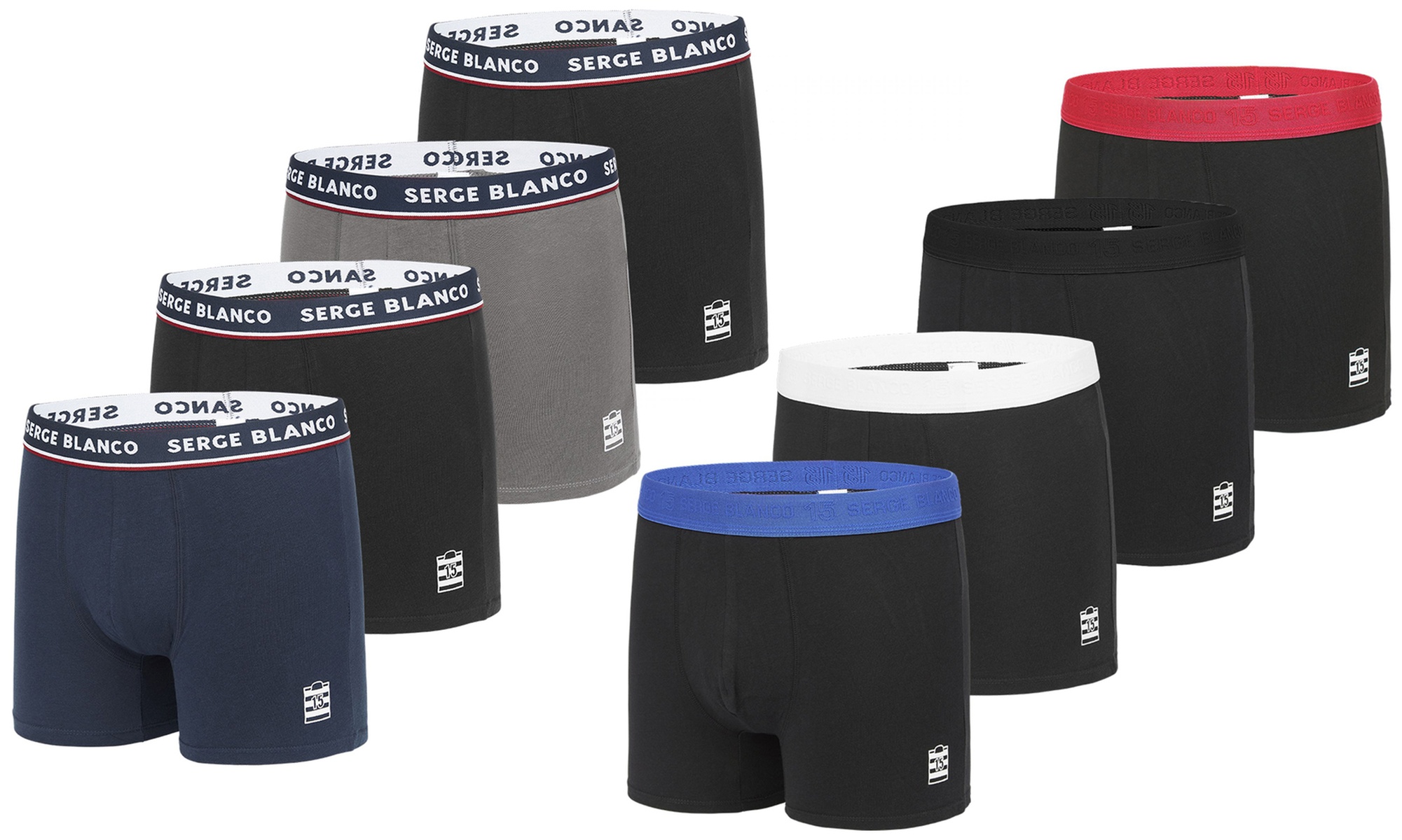 Lot de 4 boxers homme Serge Blanco coton