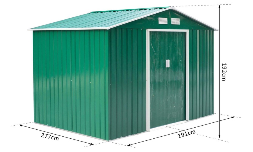 Image 21: Outsunny Lockable Garden Shed