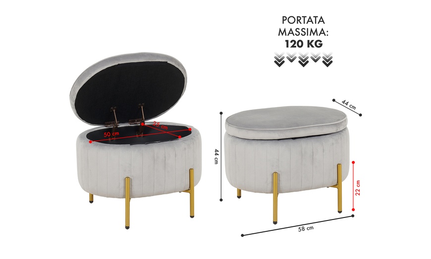 Image 8: Pouf contenitore a divanetto