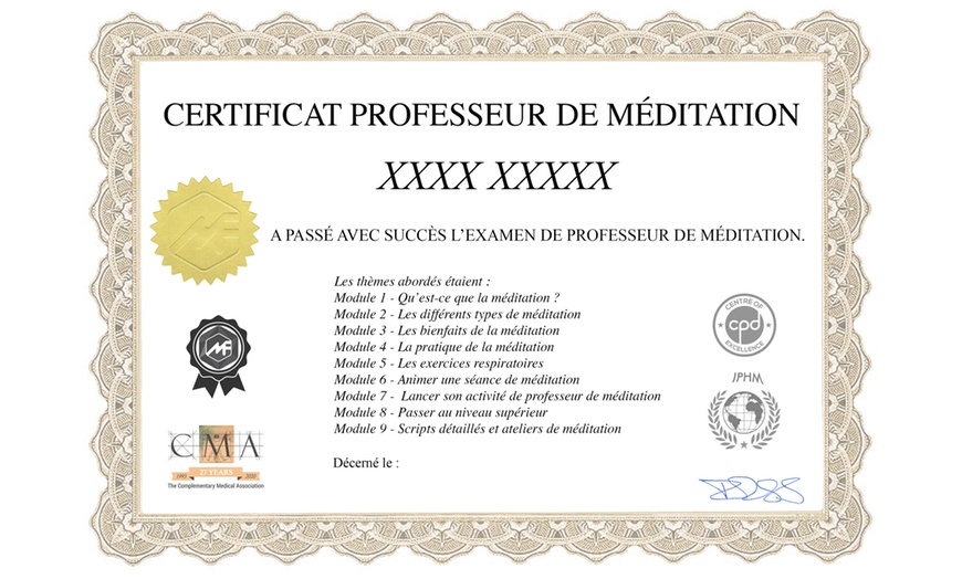 Image 4: Formation professeur de méditation