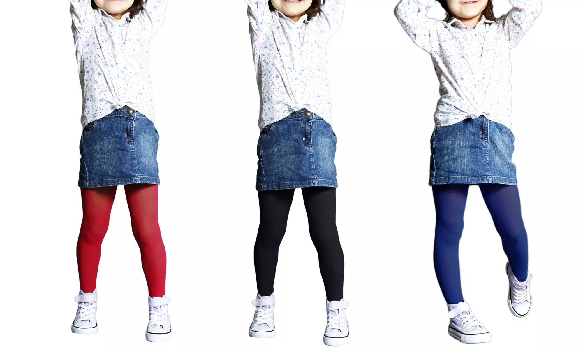 1x, 3x oder 4x Collants Lauve blickdichte und widerstandsfähige Kinderstrumpfhose 40 D in der Farbe und Größe nach Wahl - Primary Image