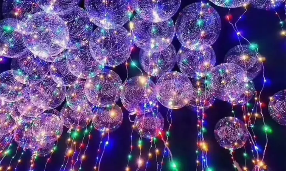 4, 6, 8 or 12 Colourful LED String Fairy Light Balloons from AED 69 - Image 3