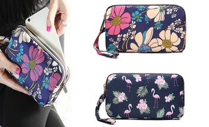 Women's Three-Compartment Patterned Purse