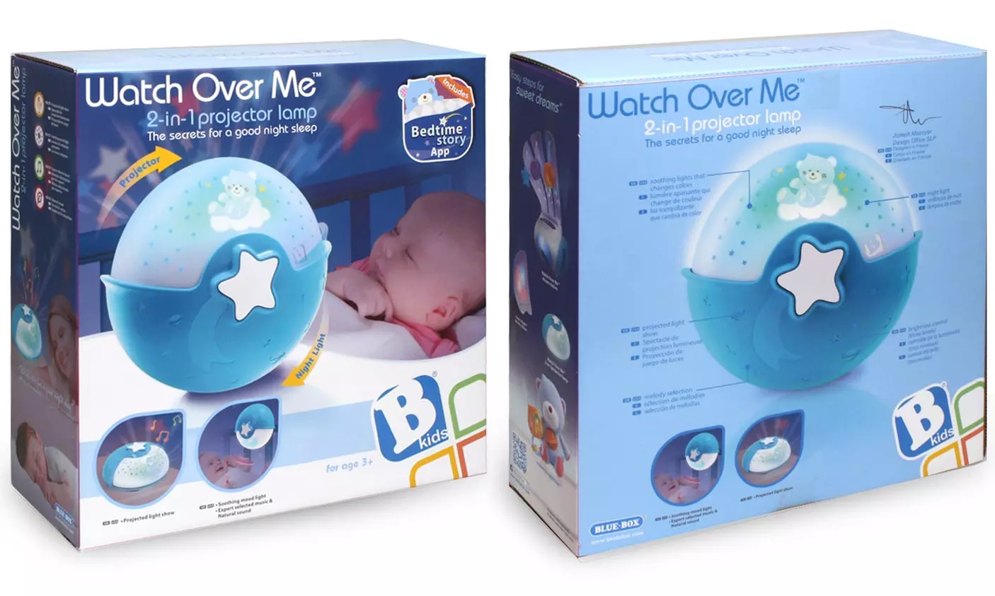 Infantino BKIDS Veilleuse Projecto Lampe Bleu pour Enfants - Primary Image