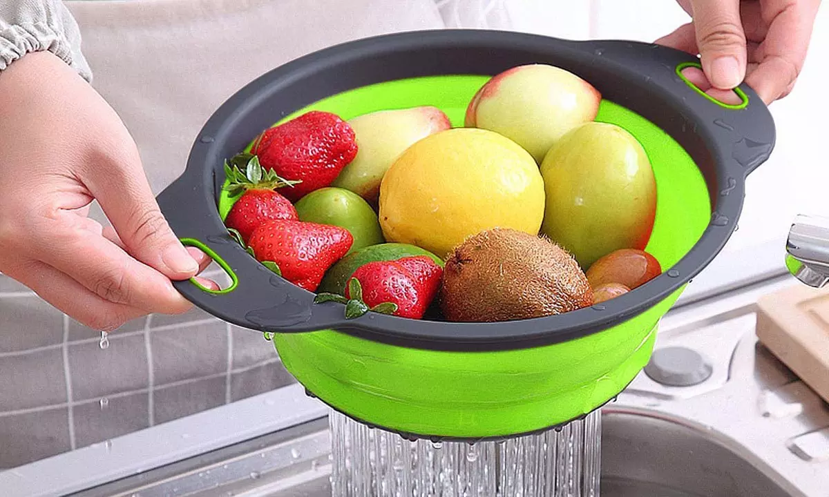 1 of 2 opvouwbare vergieten