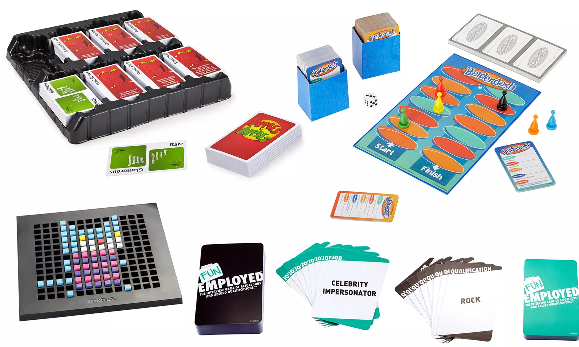 Mattel Family Board Game Collection - Funemployed & Bloxels - Primary Image