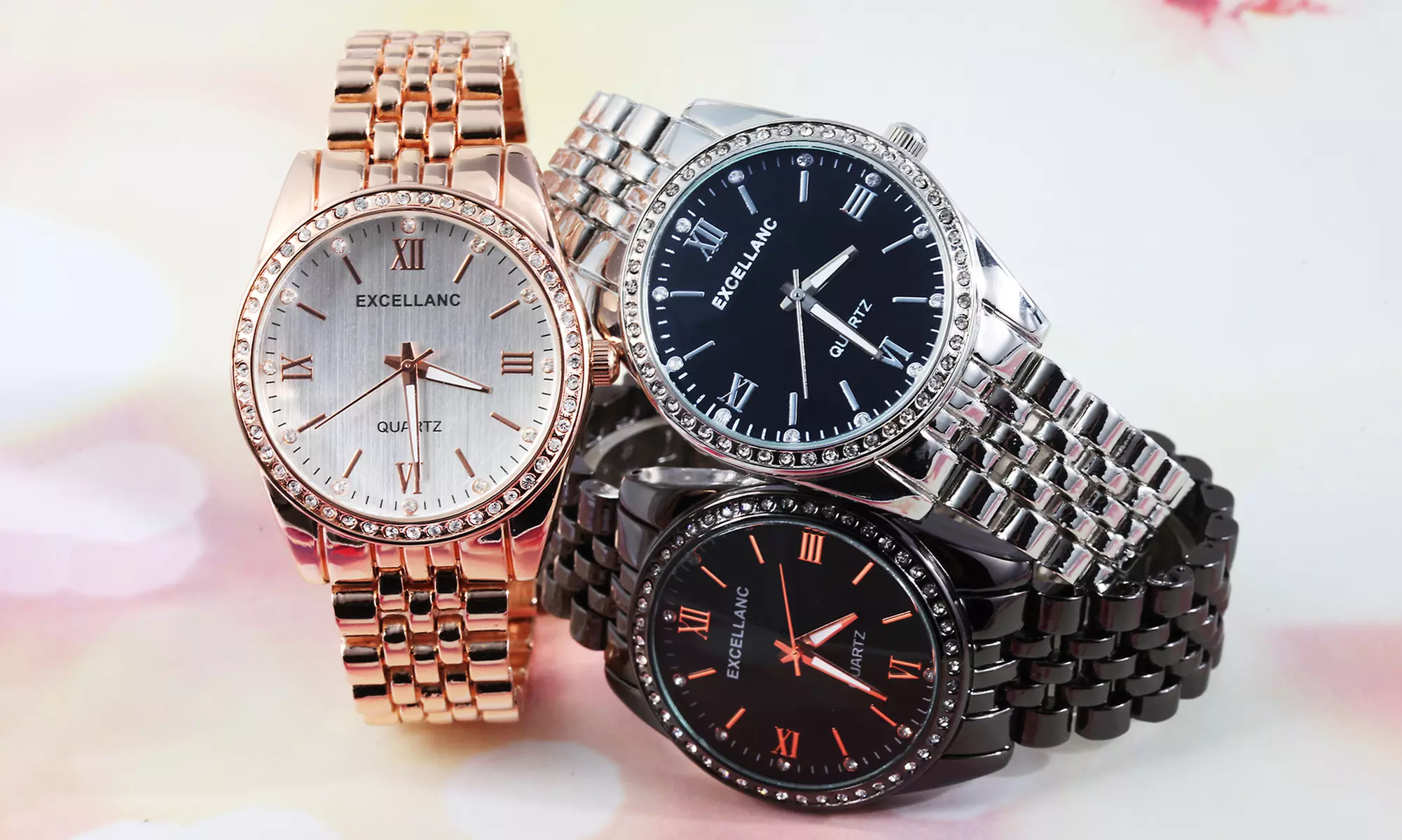 1 ou 2 montres pour femme en acier inoxydable Excellanc - Primary Image