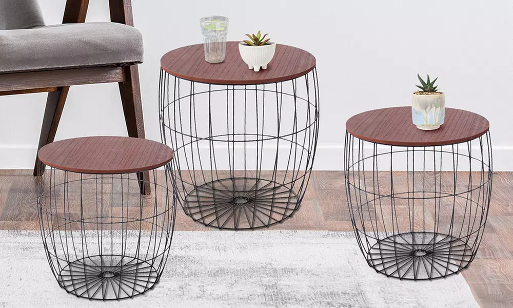 Set di 3 tavolini da soggiorno