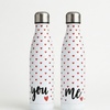 Image 3: Set di 2 borracce termiche You & Me con design a cuore