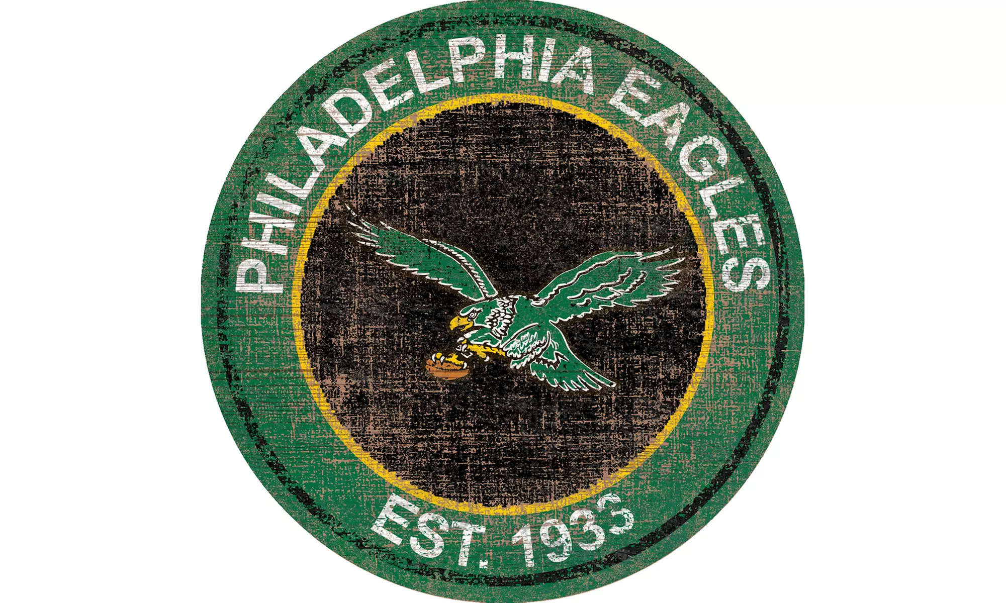 NFL Round Heritage Distressed Sign - Primary Image