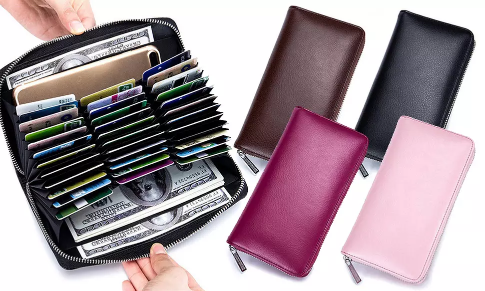 Portefeuille Léa 100% cuir pour femme RFID - Primary Image