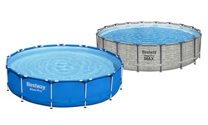  Bestway Steel Pro Round Family Swimming Pool with Filter Pump 