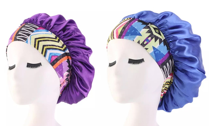 Image 20: One or Two Satin Sleeping Hair Wrap Headbands