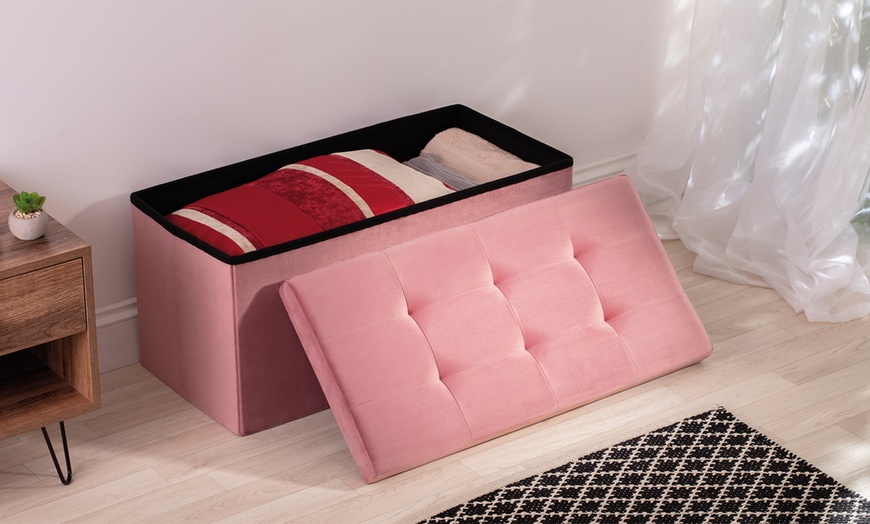 Image 12: Foldable Ottoman Storage Box