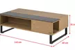 Table basse 110 x 60 cm avec plateau surélevé et rangements, livraison offerte - Image 5
