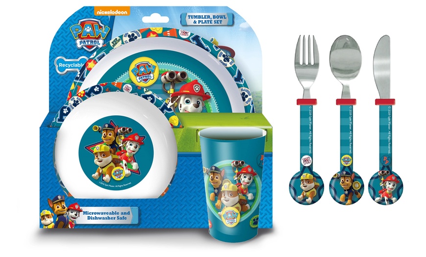 Image 3: Six-Piece Paw Patrol Dining and Cutlery Set for Kids