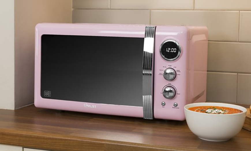 Image 3: Swan Retro 800W 20L Microwave
