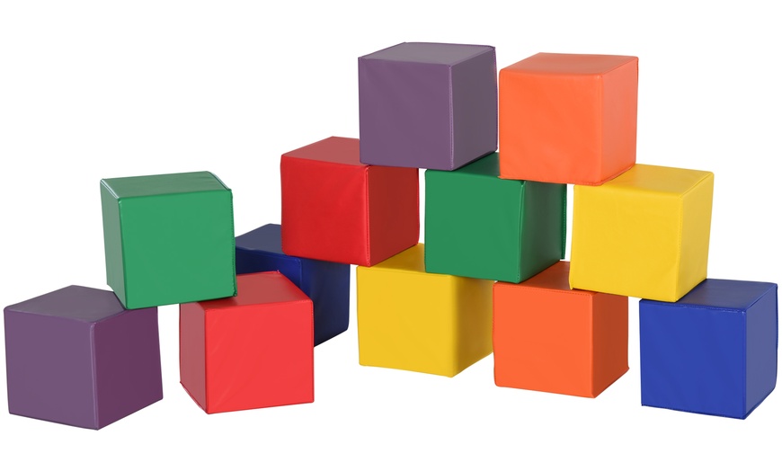 Image 4: HomCom Soft Play Foam Building Blocks Toy