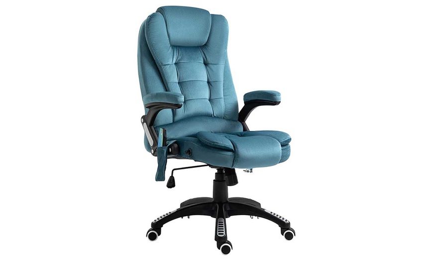 Image 5: Vinsetto Heated Massage Office Chair Recliner