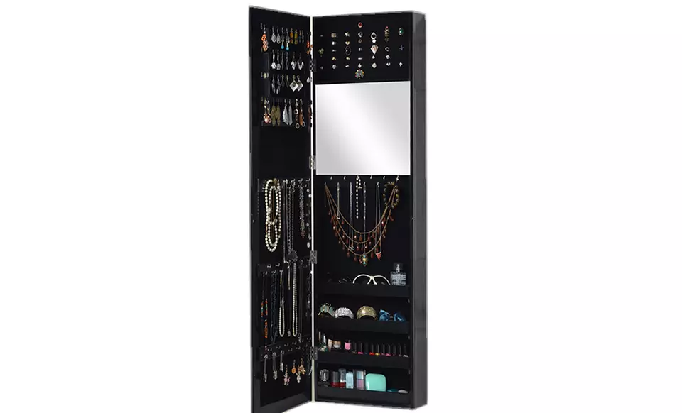Valerie Over-the-Door Jewelry Armoire with Full-Length Mirror - Second Medium