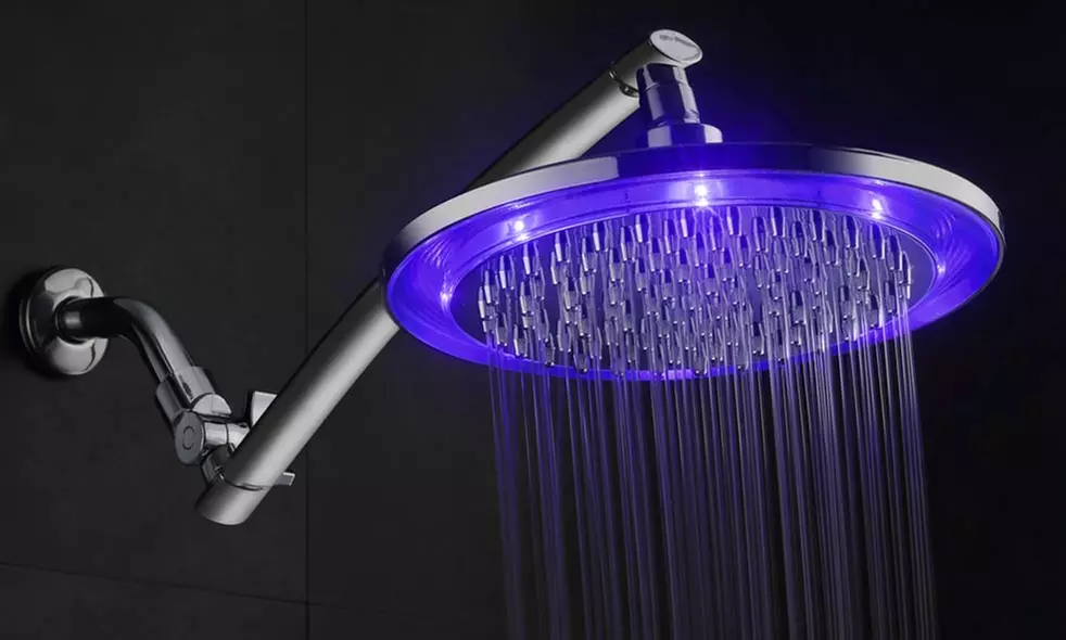 HotelSpa Color-Changing LED Shower Head with 15" Extension Arm - Primary Image