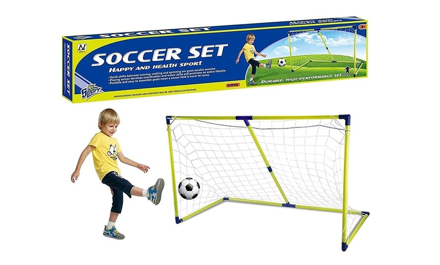 Image 1: Kids' Football Goal Post Set