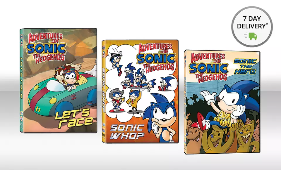 Adventures of Sonic the Hedgehog 3-DVD Bundle. Free Returns. - Primary Image