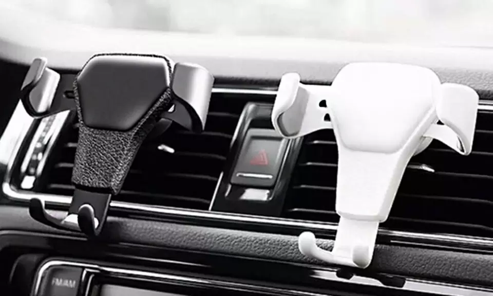 1 u 2 supports de téléphone pour la voiture, finition imitation cuir, livraison gratuite - Primary Image