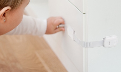 Fino a 3 set da 8 serrature di sicurezza per bambini regolabili