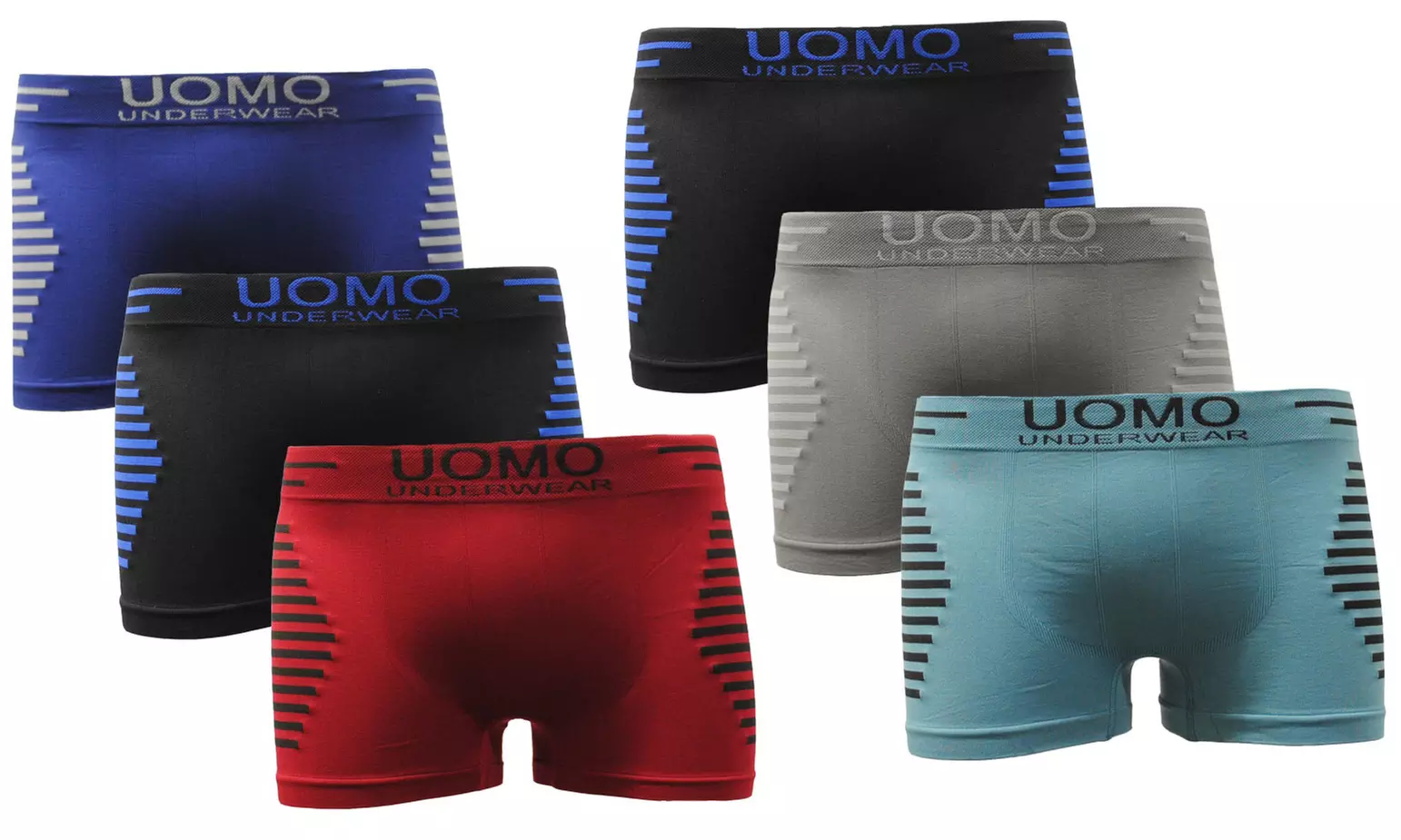 Uomo 6er-Set Retro-Boxershorts in vielen Farben - Primary Image