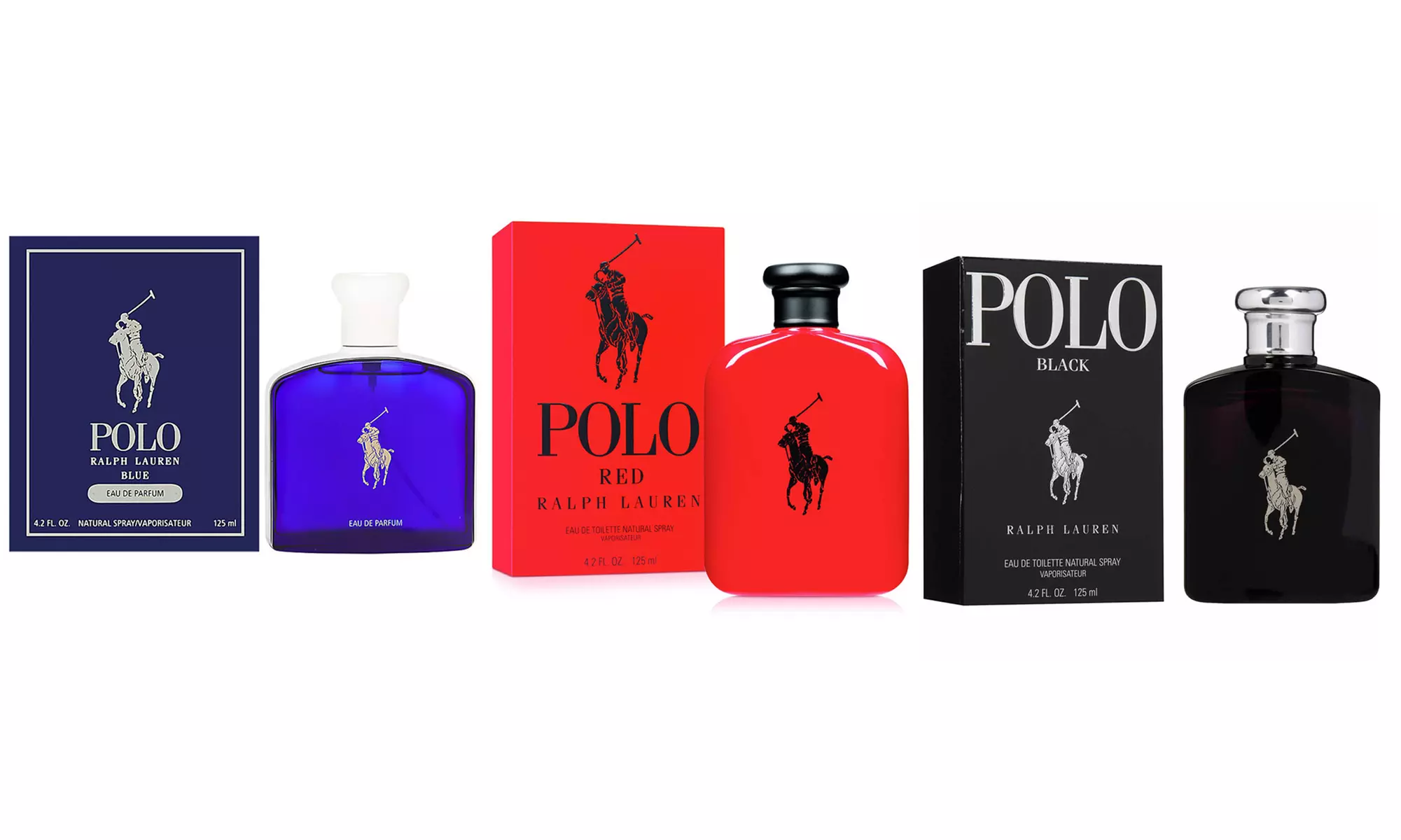 Ralph Lauren Polo Blue, Red, or Black Fragrance for Men (4.2 Fl. Oz) - Primary Image