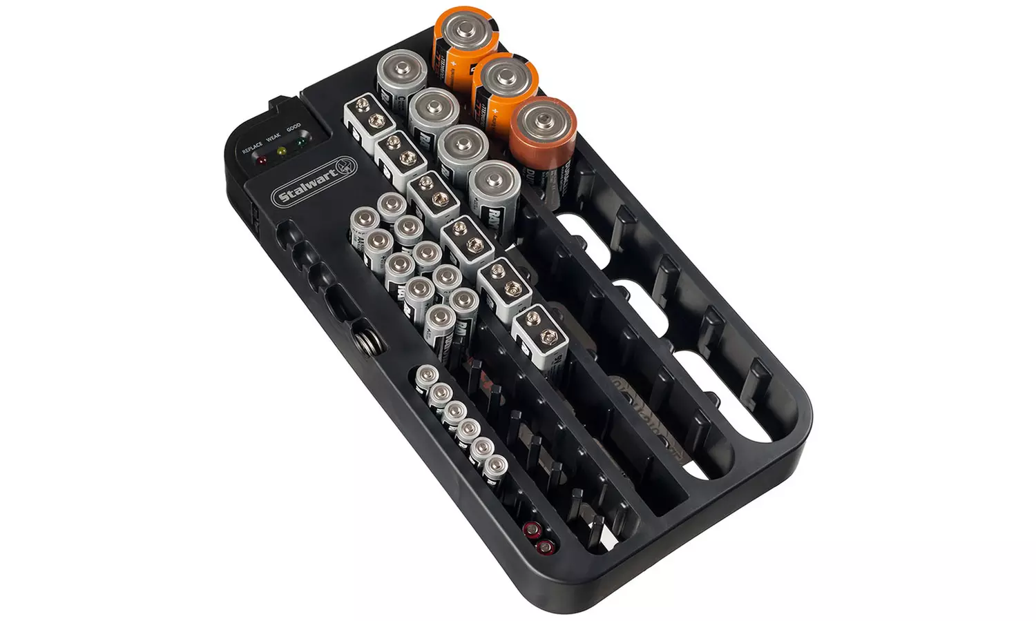 Stalwart Battery Organizer Caddy with Tester - Second Medium