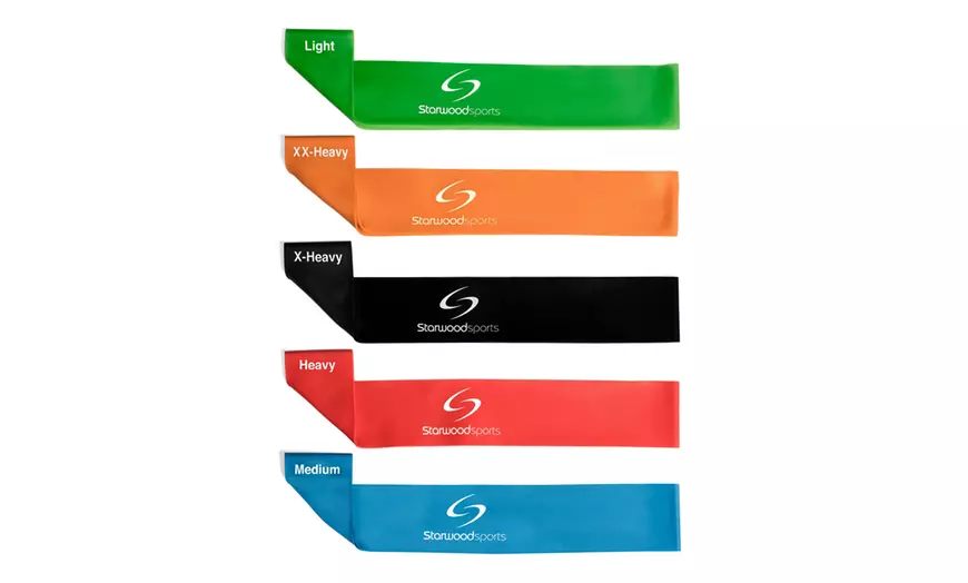 Image 3: Juego de 5 bandas elásticas multicolor de entrenamiento